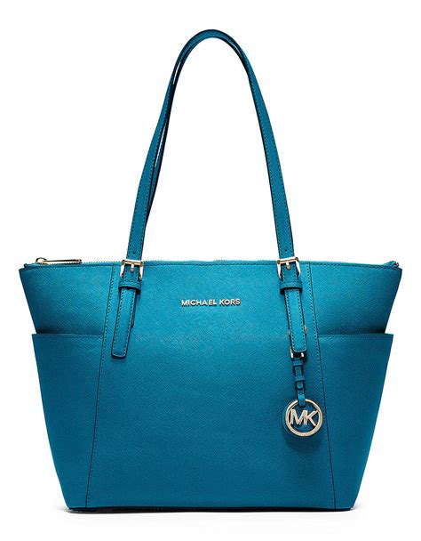 Michael Kors Turquoise Handbag Tote Satchel 